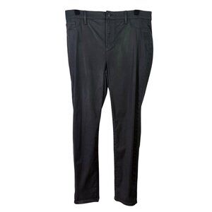 Chicos Women's Shiny Black Stretch Jegging Pants W Front & Back Pockets Size 14